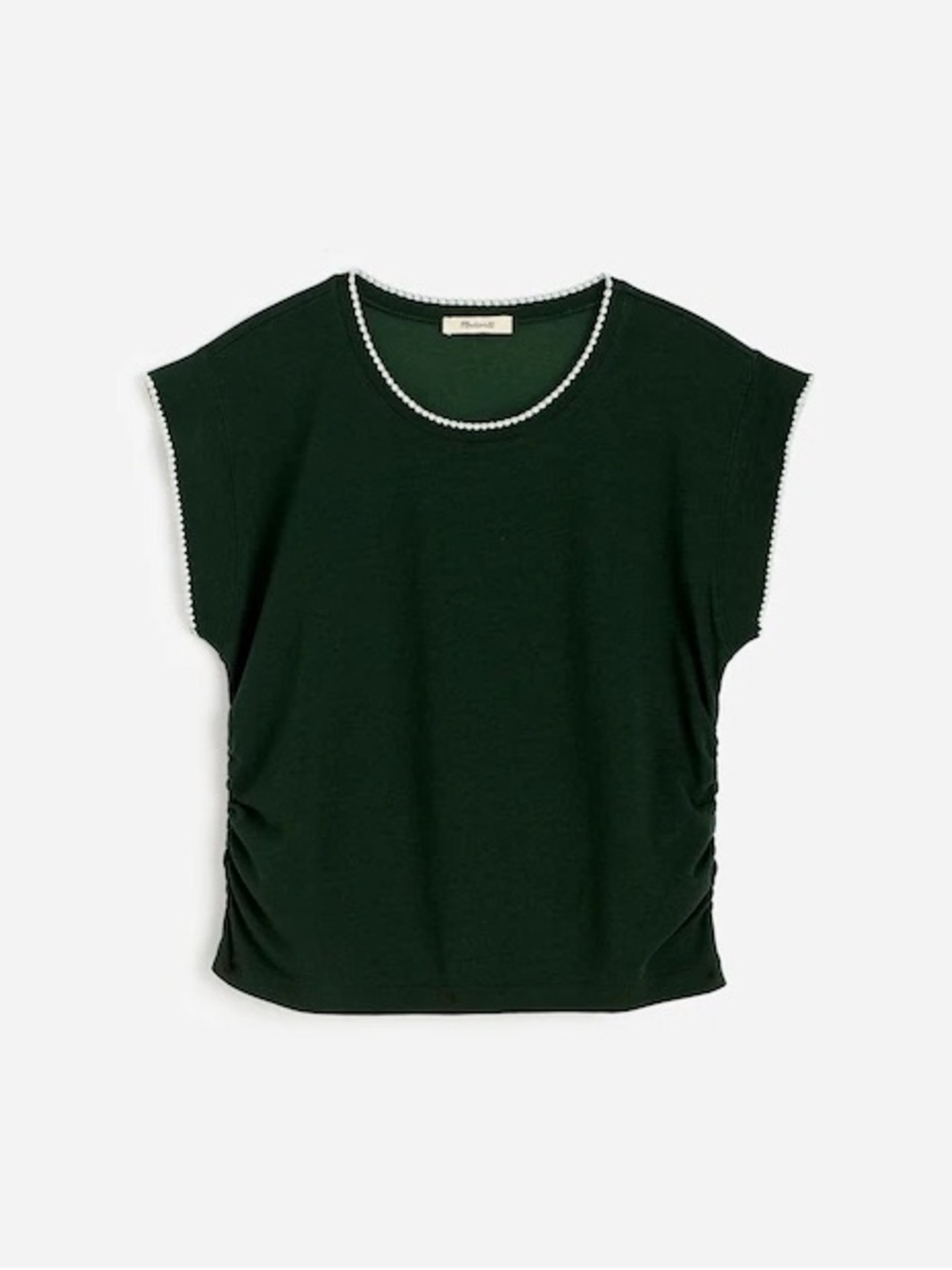 Madewell Side-Cinch Muscle Tee summit green size Large